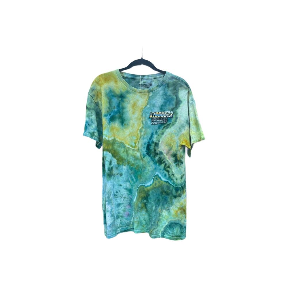 Stranger Things Tie Dye Graphic T Shirt | Men’s Shirt | Geode Tie - Ice Dye
